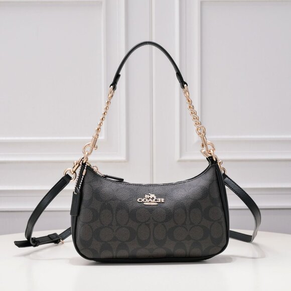 COACH Teri Shoulder Bag In Signature Canvas - Picture 1 of 5
